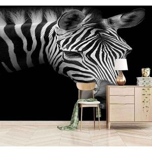 Dier Zebra Zwart Wit Eenvoudig 3D Behang Mobili Kantoor Woonkamer Bank Sofa Slaapkamer TV Achtergrond Muur Decoratie-150cm×105cm