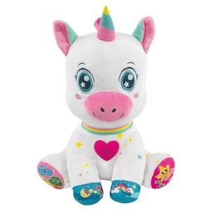 Clementoni Baby Scintilla 17962 Baby Scintilla Interactief sprekend pluche dier, muziekspel voor kinderen vanaf 6 maanden, activiteitencentrum voor zintuiglijke en cognitieve ontwikkeling, Italiaanse