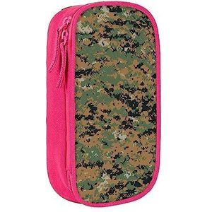 Groene leger digitale camouflage bedrukte cosmetische tas draagbare make-up tas reizen sieraden tas handtas portemonnee zakje zwart, roze, Eén maat