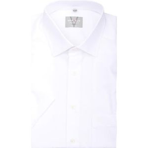 Marvelis Businesshemd voor heren, korte mouwen, non-Iron Modern Fit, gestreept, New Kent, Wit 00, 42