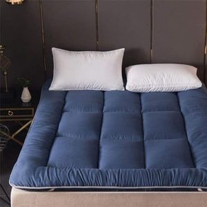 Matras vloermatras traagschuim tatami opvouwbare slaapmatrassen campingmatras, opvouwbaar tweepersoonsbed matras (kleur: blauw, maat: 200 x 220 cm)