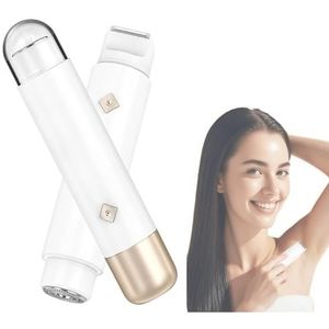 Scheerapparaat voor dames, IPX8 elektrisch intiem scheerapparaat voor vrouwen, 2-in-1 intieme scheerapparaat voor vrouwen, voor bikinizone, gezicht en lichaam, waterdichte en huidvriendelijke