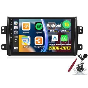 Android 15 Autoradio voor S-uzuki SX4 (2006-2013) 9 inch 2K touchscreen 2000 * 1200 Android hoofdunit multimediaspeler met Carplay, GPS-navigatie, BT, 5G WiFi, DSP, SWC,Y3