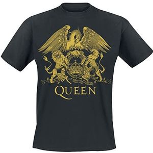 Queen Classic Crest T-shirt zwart 3XL 100% katoen Band merch, Bands