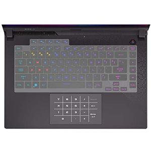 MiNGFi TPU toetsenbordbeschermer compatibel met ASUS ROG Strix Scar 15 G533Z(2022) G15 G513RM(2022) G15 G513Q(2021) - Transparant