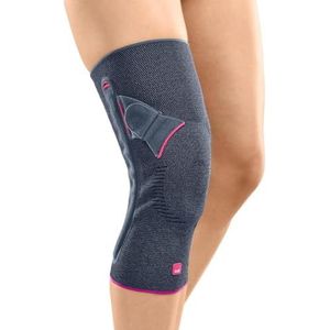 Genumedi® PT knieorthese | zilver maat V links | pelottensysteem | verbetering patellageleiding | kniesteun | stabilisatie, antislip