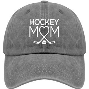 OOWK Baseball Caps Hockey Moeder Trucker Caps Voor Vrouwen Mode Gewassen Katoen Verstelbaar Voor Wandelen Gift, Pigment Grijs, one size