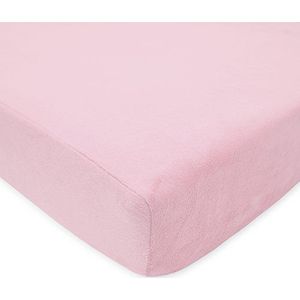 TL Care Hemelse zachte chenille hoeslaken voor standaard wieg en peuter, roze, 28 x 52, voor meisjes
