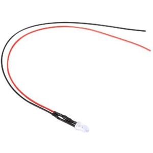 10 stuks 12V 5 mm LED lichtdiode bekabelde meerkleurige LED-lichtkabel energiebesparende lichtdiodenkabel 20 cm 0,06 W wit