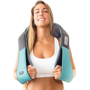 Shiatsu rugschouder & nek massager met warmte - diepe weefsel 3d kneden kussen massager voor nek, rug, schouders, voet, benen - elektrische volledige lichaamsmassage - voor thuis & de auto