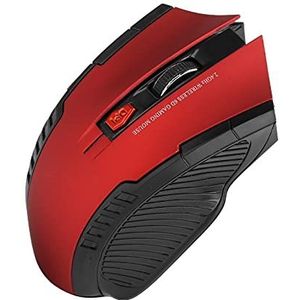 BROLEO Draadloze muis, gaming-muis, extern apparaat, 2,4 G voor laptop (rood)