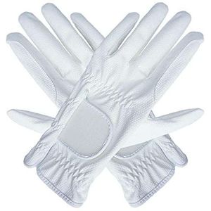 NEW Hauke Schmidt rijhandschoen ""A Touch of MagicTack"" (wit, 7)