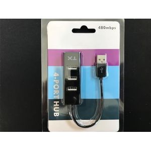 Tx ACUSB24 4Port Usb Hub Zwart 2.0 480Mbps (0.11cm Kabellengte)