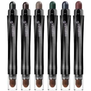 LUXAZA 6 x crèmekleurige oogschaduwsticks, mat en glanzend, neutraal bruin, hypoallergeen, oogschaduw, highlighter, oogschaduw, oogschaduw, professionele oogschaduw en eyelinerpennenset