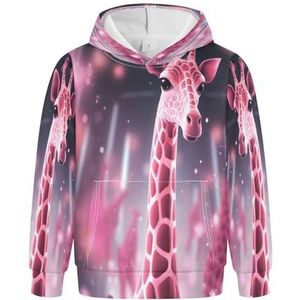 KAAVIYO Hert, roze, sterrenlicht, hoodie, atletisch, schattig, 3D-print, voor meisjes en jongens, Patroon, XXS