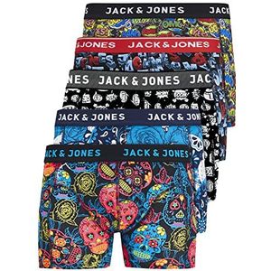 Jack & Jones - Boxershorts - Set van 5 Stuks - Wit Zwart Blauw Grijs - Trunks