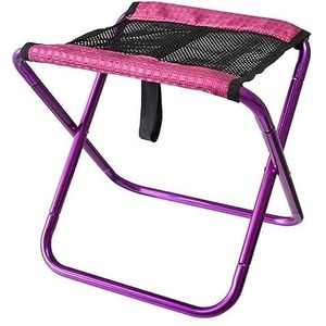 Draagbare stoel, opvouwbare kruk, draagbare campingkruk for buitenvissen, wandelen, strand met frame van aluminiumlegering, ademende stof (kleur: rood)(kleur: rood) (kleur: rood) (Color : Purple)