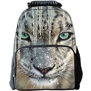 JJ Store Unisex 3D Animal Tiger Print Rugzak Vilt Stof Wandelen Daypacks Tassen