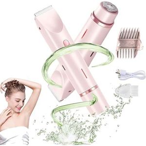 Dual Head Shaver Dames, elektrisch scheerapparaat for dames, trimmer, 2-in-1 dameslichaamscheerapparaat, for gezichtsgezicht Lip Kin onderarmbenen