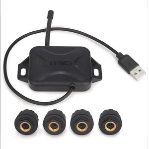 ERISIN USB TPMS module bandenspanning 4 sensor voor Android 10/11/12/13 autoradio