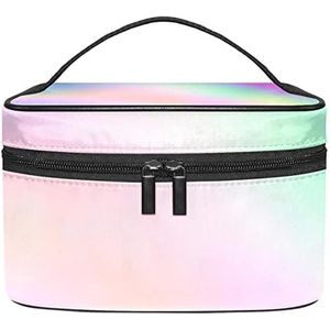 Make-up Organizer Bag, Reizen Make-up Tas Organizer Case Draagbare Cosmetische Tas voor Vrouwen en Meisjes Toiletartikelen Regenboog Tie Dye Stijl, Meerkleurig, 22.5x15x13.8cm/8.9x5.9x5.4in