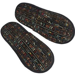 BONDIJ Exotische tribe thema print pantoffels zachte pluche huispantoffels warme instappers gezellige indoor outdoor slippers voor vrouwen, Zwart, one size