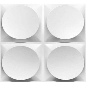 Arty Wall™ PVC 3D decoratieve wandpaneel tegels bekleding board mat wit pak van 12 panelen 32 m² (punt)