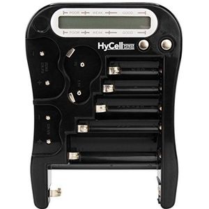 HyCell Digitale batterijtester/capaciteit testapparaat voor batterijcontrole/accucontrole/knoopcelcontrole/LCD-batterijtester met betrouwbare testresultaten