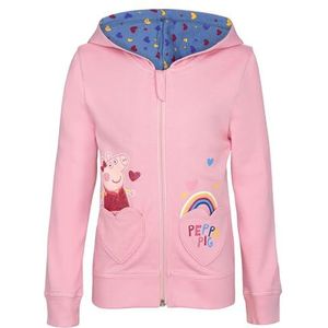 Peppa Pig meisjesjack sweatjack | incl. leggings Peppa Pig hoodie met ritssluiting, roze, 98