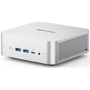 MINIS FORUM AI Mini-pc M1 Pro-285H met Intel Core Ultra 9-processor 285H (16C/16T, tot 5,4 GHz), mini-computer 64 GB DDR5 PCIe4.0 SSD 2 TB, Quad Display met HDMI 2.1/USB4/DP, 5x USB-poorten, WiFi 7
