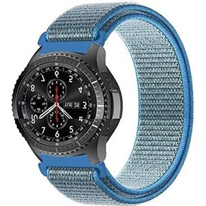 22 Mm 20 Mm Band Compatibel Met Samsung Galaxy Watch 3 45 Mm 41 Mm Active 2 46 Mm 42 Mm Compatibel Met Gear S3/S2 Frontier/Classic Compatibel Met Huawei Watch Gt 2 Band (Color : 17-tahoe blue, Size