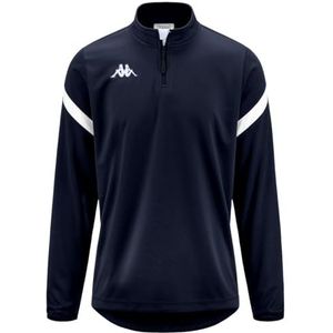 Kappa - Dolvole sweatshirt voor heren, Navy Blauw, Wit, XL