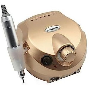 Nagelvijl elektrisch, 35000 RPM elektrische nagelvijl, professionele handgreep elektrische nagelboormachine, manicure nagelboorset gereedschap(Gold)