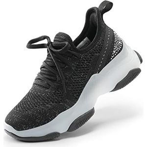 DREAM PAIRS Kindersneakers voor jongens en meisjes, kindersportschoenen, wandelschoenen, kleine kinderen/grote kinderen,Size 38.5,Zwart,SDFS2303K