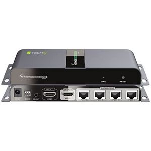 Techly - HDMI 1x4 Extender Splitter - Zwart - Extern - 50m