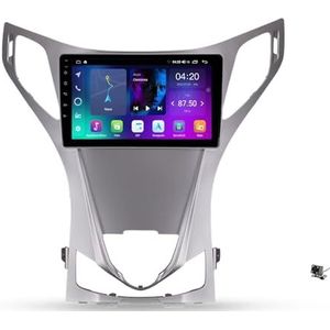 ZWCLSH QLED-schermupgrade Android 13 autoradio met Carplay en Android Auto, Bluetooth 5.0, 9 inch touchscreen, SWC back-upcamera, AM/FM autoradio, compatibel met Hyundai Azera 2011-2014,2NF