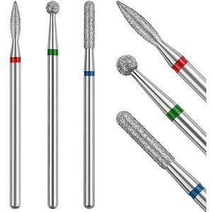 Difenni Nagelriemboor, nagelriemboren voor nagels, 3 stuks, diamantnagelboren voor 3/32 ''elektrische nagelvijlmachine, pedicure-tool