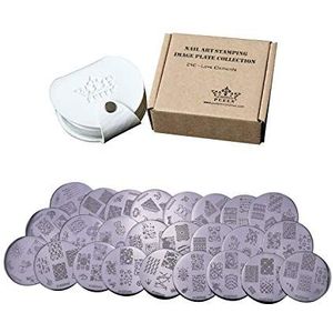 PUEEN 2013 Nail Art Stamp Collection Set 24E - LOVE ELEMENTS - NEW unieke set van 24 nail art polish stempel manicure image Plates Accessories Kit (totaal 144 afbeeldingen) met BONUS Storage Case by PUEEN BEAUTY (Engelse handleiding)