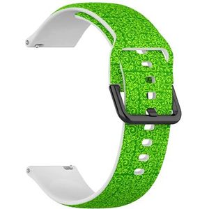 RYANUKA Compatibel met Ticwatch Pro 3 Ultra GPS/Pro 3 GPS/Pro 4G LTE/E2/S2 (St Patricks Day Green 2) 22 mm zachte siliconen sportband armband armband, Siliconen, Geen edelsteen