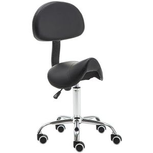 Hydraulische Zadelkruk Met Rugleuning, Salonzadelstoel, Ergonomische Rolstoel For Tandartsstylist Tattoo Artist Verstelbare Hoogte 49-63cm(Color 2)