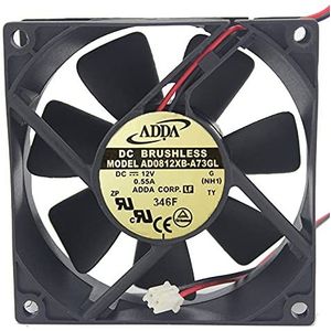 CPU Cooler AD0812XB-A73GL 12V 0.55A 8025 8CM 2-wire 2Pin Chassis Cooling Fan
