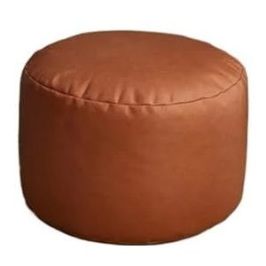 JMORCO Ottomaanse Plus Grote Faux Lederen Ottomaanse Poef Kruk met Vulling Bean Bag Voetsteun Voetbank Hoek Deur Side Seat Futon Frameloos (L-KJC-oranje-Y)