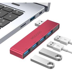 USB Hub voor Laptop, MOGOOD USB Hub 3.0 USB Splitter Ultra-Slim Data USB Hub [Opladen niet ondersteund] Multi USB Port Expander USB Adapter Station voor Laptop,Windows PC, Mac,Printer,Flash Drive