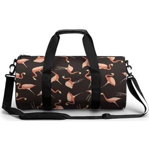 Tropische vogel flamingo draagbare sporttas voor dames en heren reizen plunjezak voor sport print gymtas grappige yoga tas