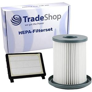 Trade-Shop 2-in-1 set: HEPA-filter + cilinderfilter compatibel met Philips Cityline FC8712 - FC8740, FC8374, FC8408, FC8428, FC8600, FC8619 stofzuiger