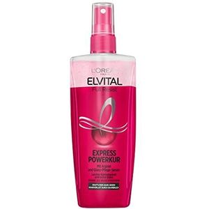 L'Oréal Paris Elvital Vochtspray tegen droog haar, leave-in haarkuur voor meer glans met anti-kroeseffect, Full Resist Express Powerkur, 1 x 200 ml