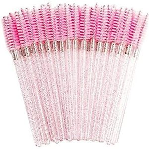 50 stuks make-upkwasten voor wimpers en wimpers (blauw/transparant)