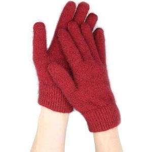 Native World Possum Merino wollen handschoenen voor dames, zachte dameshandschoenen, extreem warm (Berry Red, Medium), Bessen Rood, M