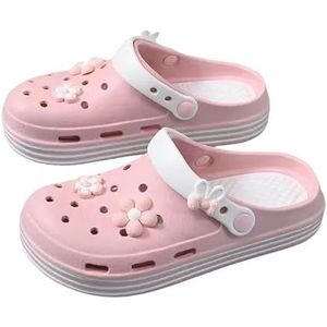 Men'S Women'S Sandals Hole Shoes Women Spring Summer Outdoors Slippers Women Garden Shoes Comfortable Soft Indoor Sandals-Pink-39-40