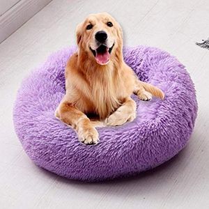 YABAISHI hondensofa met lange pluche, warm, zacht, voor honden, Chihuahua hond, XS, Paars.